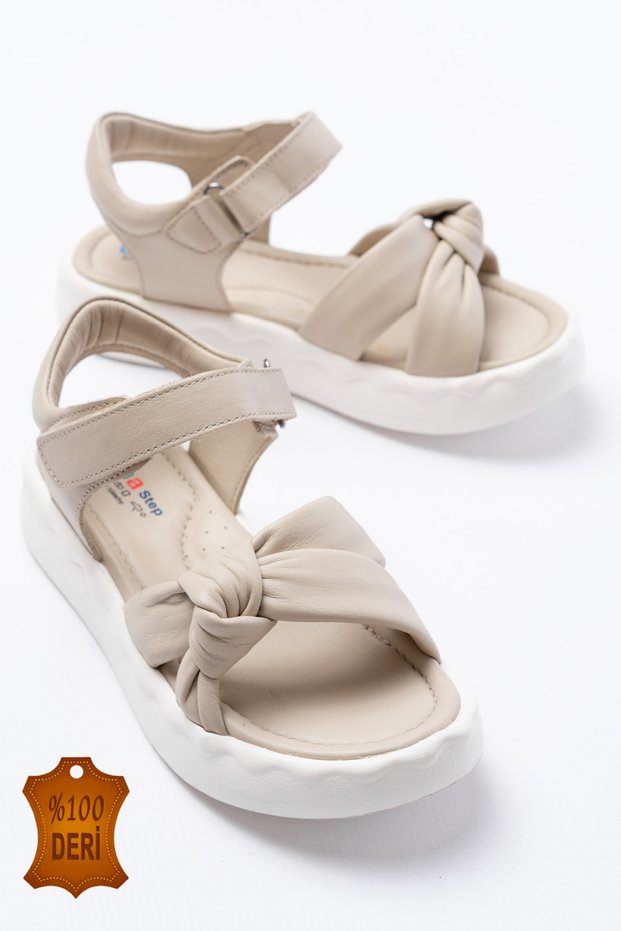 Genuine Leather Orthopedic Velcro Girls' Shoes Sandals