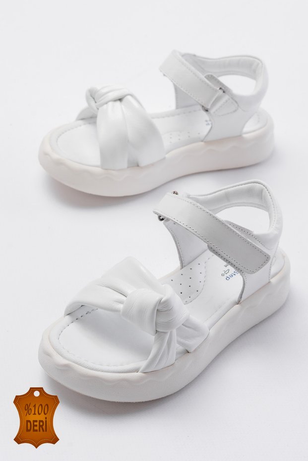 Genuine Leather Orthopedic Velcro Girls' Shoes Sandals
