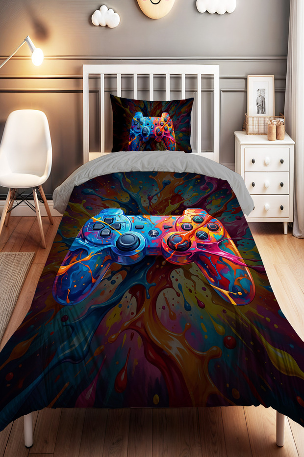 Enerjik Play Handle Patterned Single Baby Kids Bedding Set