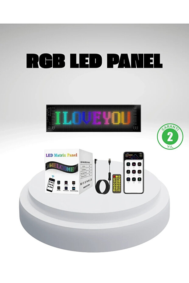 لوحة LED ملونة - متوافقة مع الهواتف المحمولة، تدعم الكتابة وملفات GIF، شاشة زخرفية متصلة عبر USB