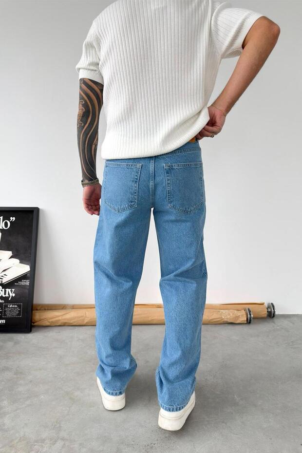 بنطلون عادي أساسي فاخر باللون الأزرق الفاتح - 4