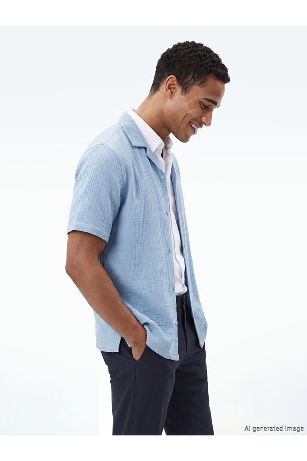 I Normal Fit Short Sleeve Men's Shirt from Freezen Store