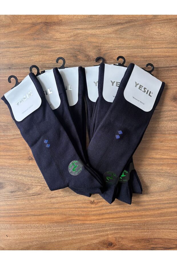 Nylon-Free 80% Bamboo Quality Comfortable Healthy Heel Toe Sole Men's Socks 6-Piece Pack