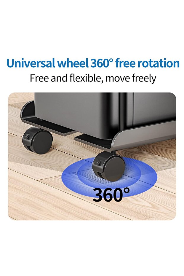 Mobile CPU Stand, Adjustable Computer Tower Stand Computer Case Holder - 4