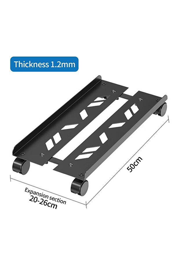 Mobile CPU Stand, Adjustable Computer Tower Stand Computer Case Holder - 2