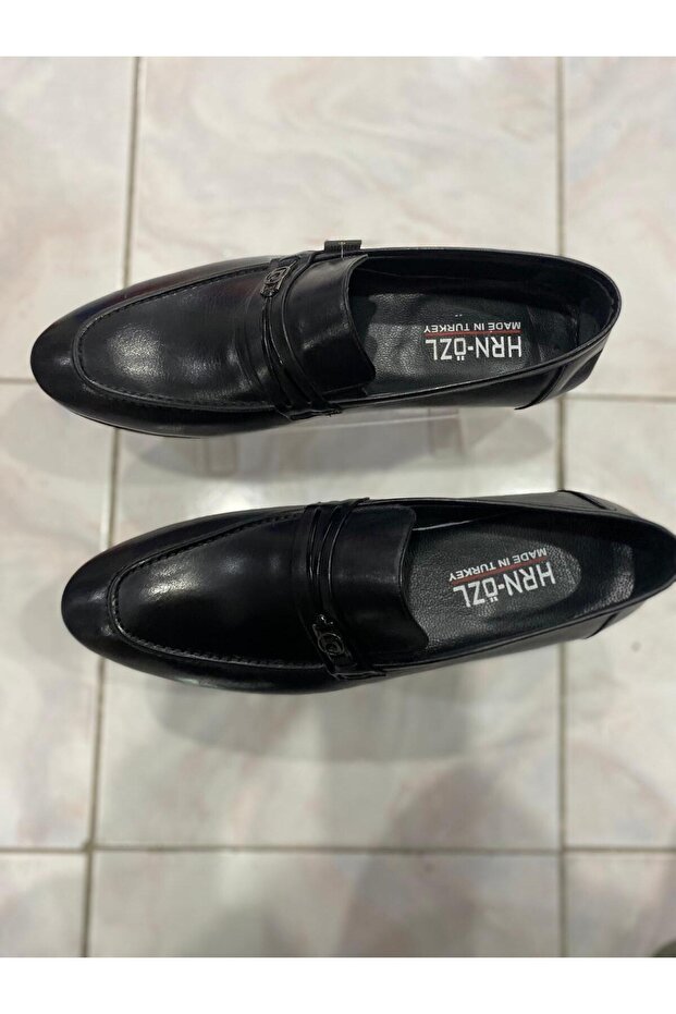 Black Inside and Out True Leather Paintable Classic Men's Shoes