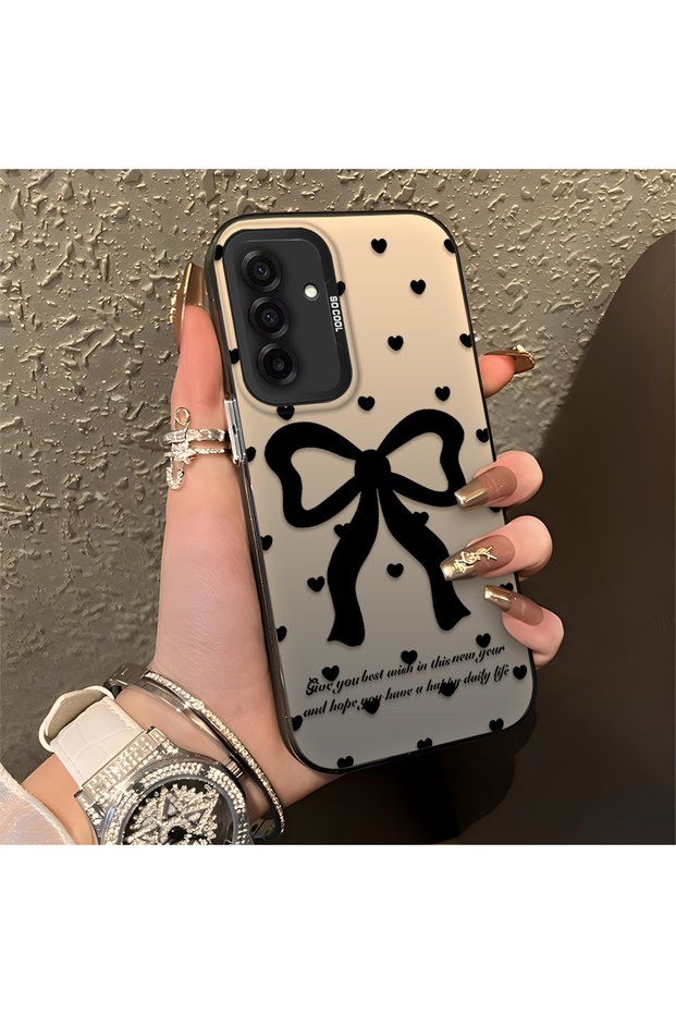 Samsung Galaxy A26 Compatible Silicone Edge Hard Back Anti-Fall Phone Case Knots Patterned