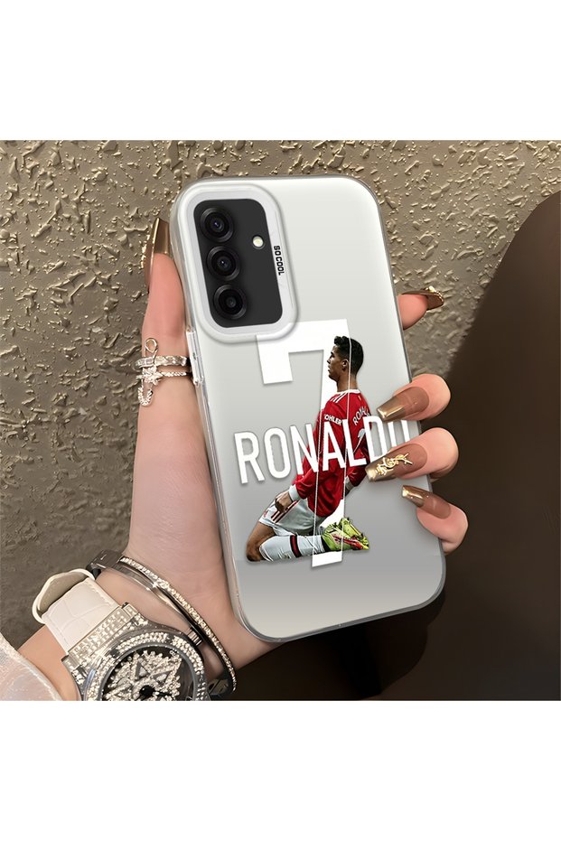 Samsung Galaxy A26 Compatible Cr7 Patterned Silicone Edge Hard Back Anti-Fall Phone Case