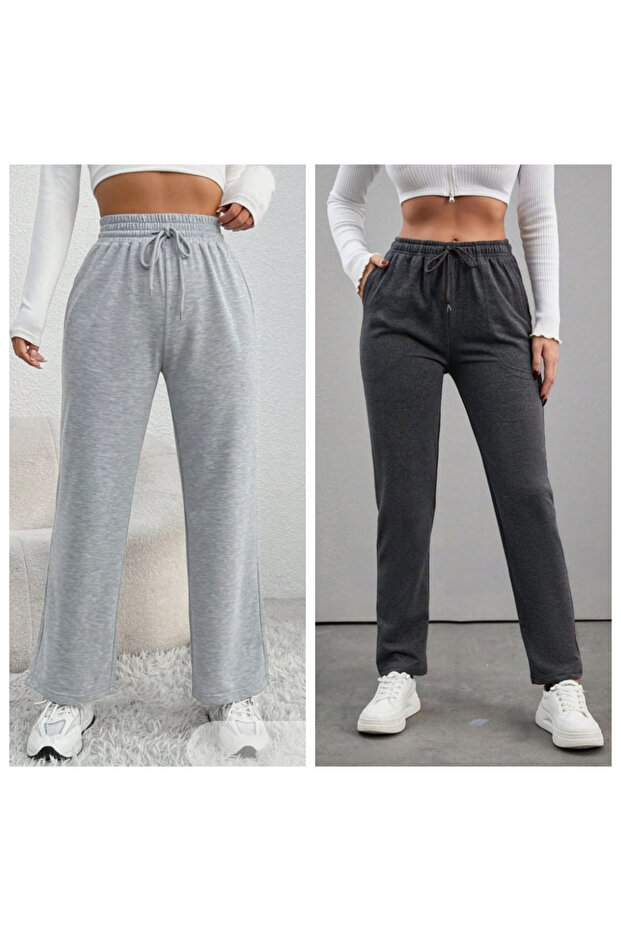 2 Li Reşme Paça Women's Sweatpants (Regenerated Fabric)
