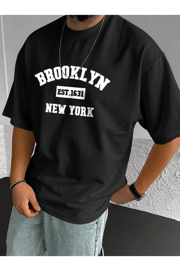 Brooklyn new york Printed premium Oversized tee