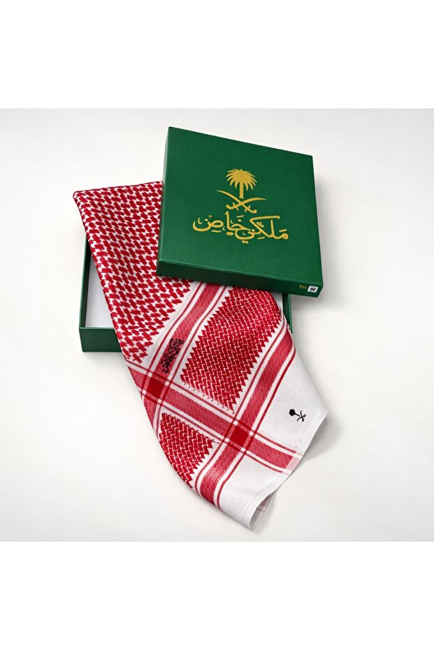 شماغ ملكي خاص احمر غامق انيق هيبة وتفاخر