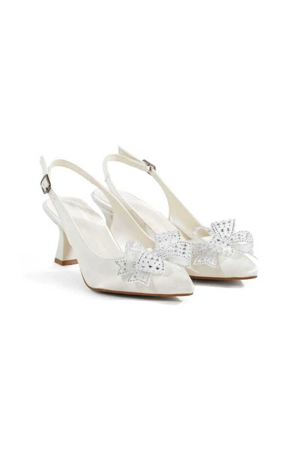 Bow-Tie Women's Shoes High Heels Open Back Stylish and Comfortable Z007