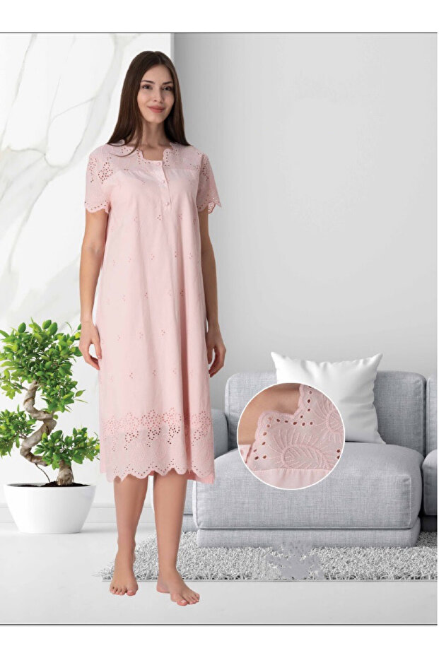 Dvina Maternity Nightgown - Pink