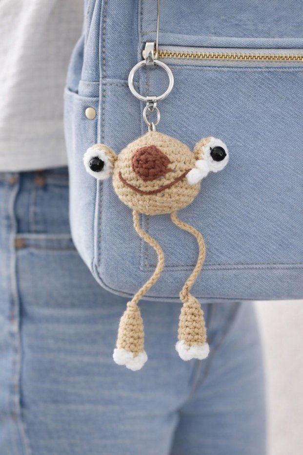Amigurumi Ice Age Sid Hand Knitted Keychain