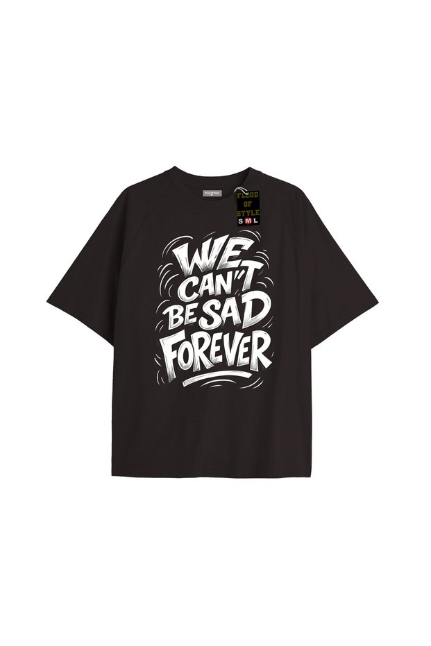 Black Oversized T-Shirt Sonsuzadek Special Design