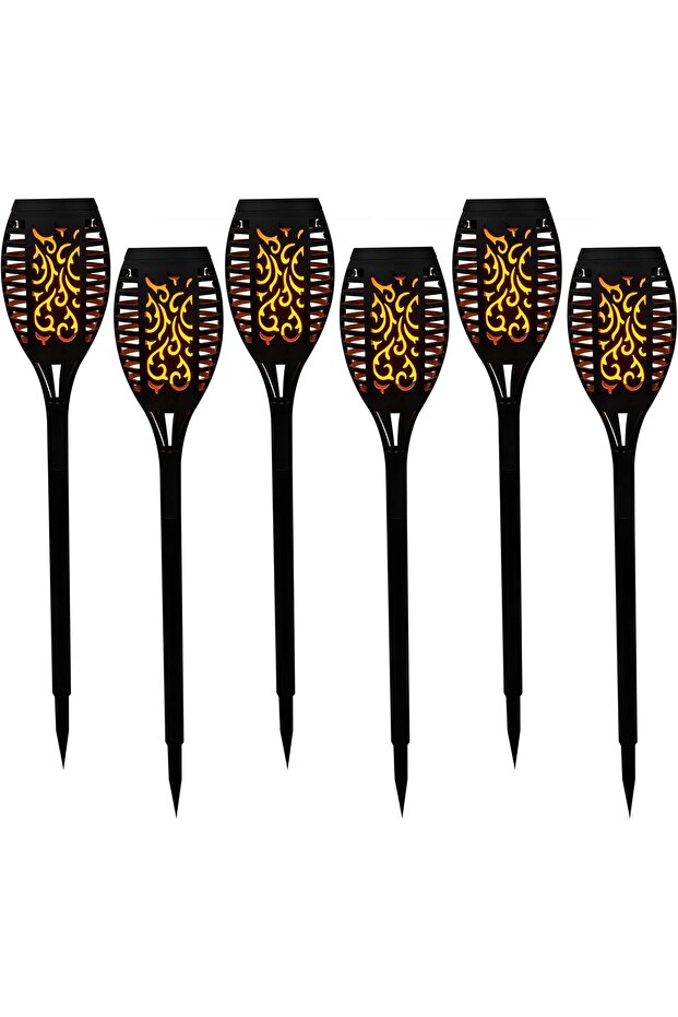 20 Inch Outdoor Solar Powered Led Bollard Lights (6-Pack)