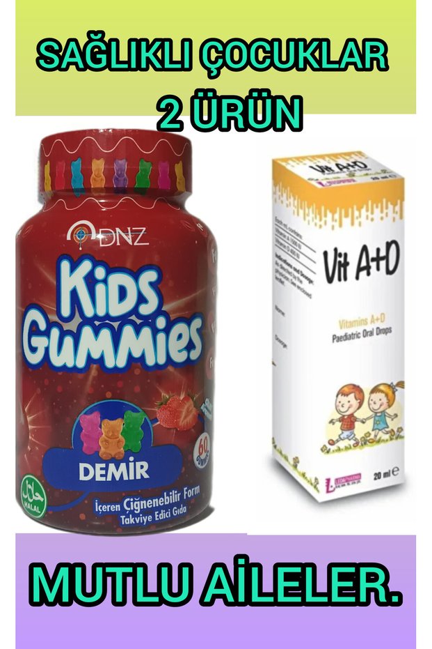 Leda A+D3 Damla Ve Dnz Iron Gummies 60Li