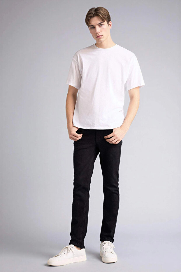 R8788Aznm40 Black Pedro Slim Fit Slim Leg Jeans Pants