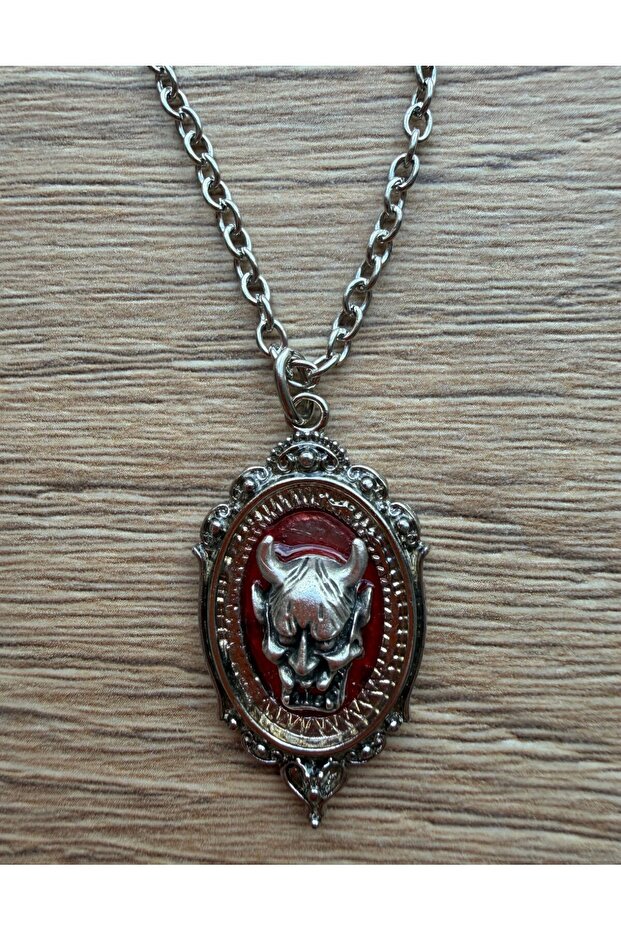 Devil Gotik Kırmızı Kolye - 2