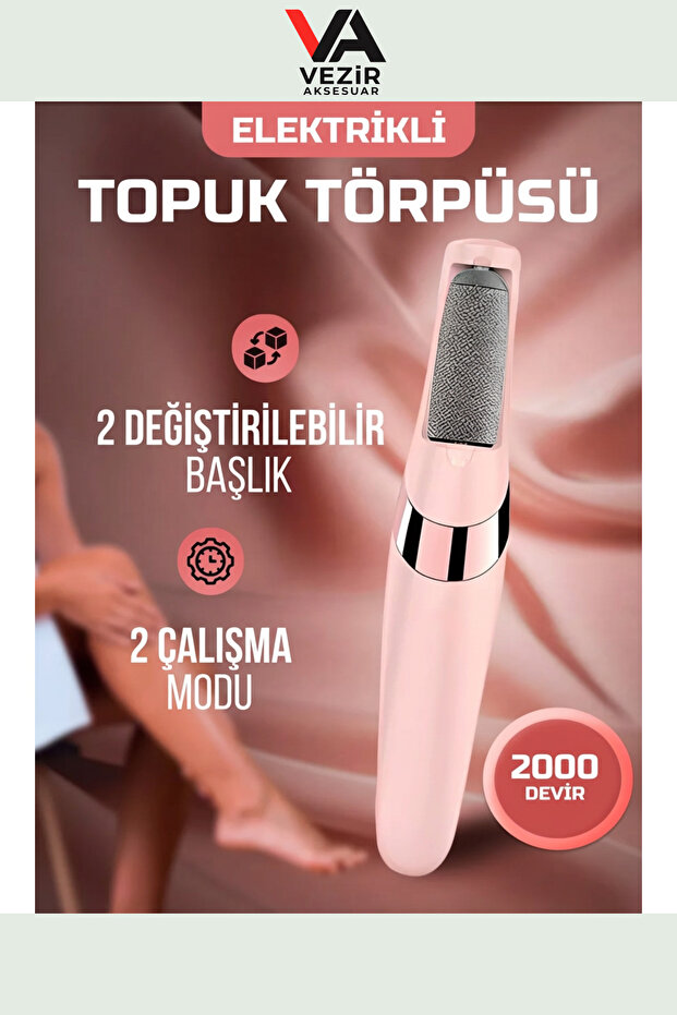 TeknoClass Şarjlı Elektrikli Ayak ve Topuk Törpüsü | Çatlak & Nasır Giderici Ayak Bakım Seti