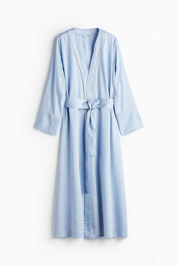 Satin dressing gown