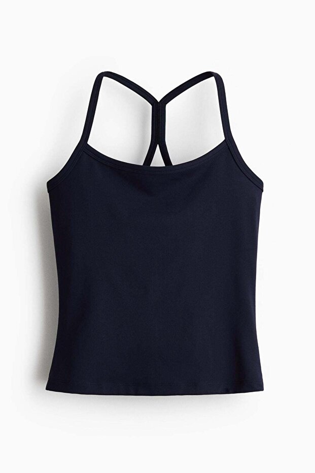 Integral-bra sports strappy top with SoftMove™