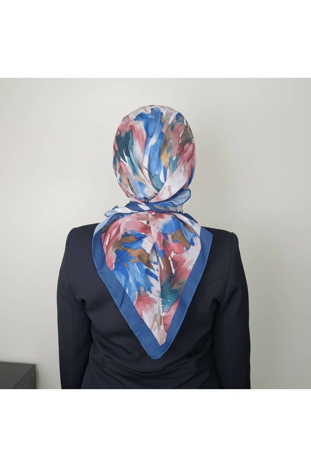 Mavi Pembe Eşarp - 3