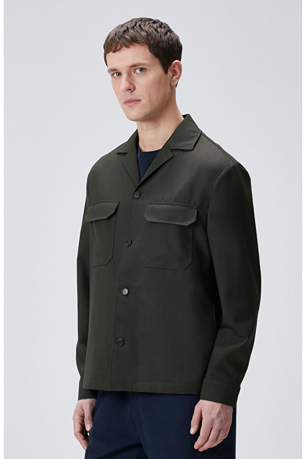 Haki Dış Gömlek - 4