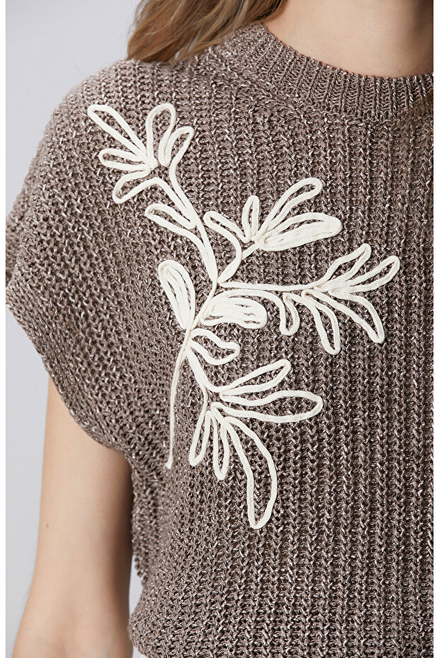 Vizon Nakış Detaylı Triko - 6