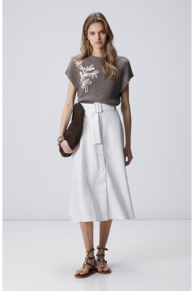 Vizon Nakış Detaylı Triko - 3