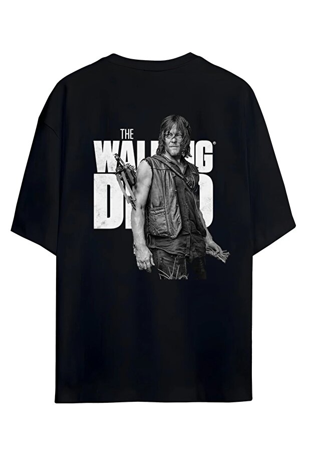 Unisex Oversized Black Daryl the Walking Dead T-Shirt