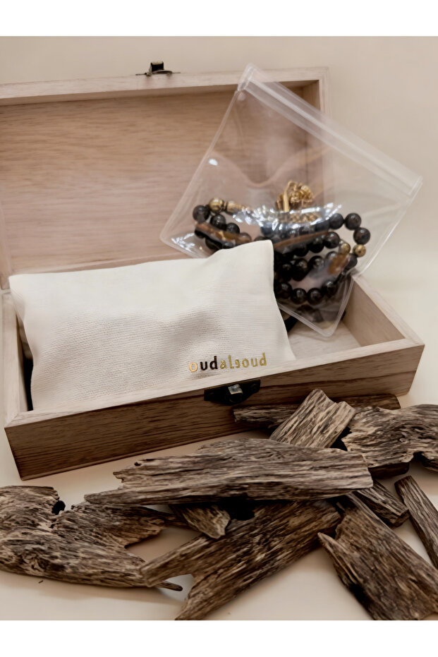 60g Cambodian AAA Grade Agarwood and Prayer Beads Gift Set/Ramadan&Valentine’s Day Gift Set