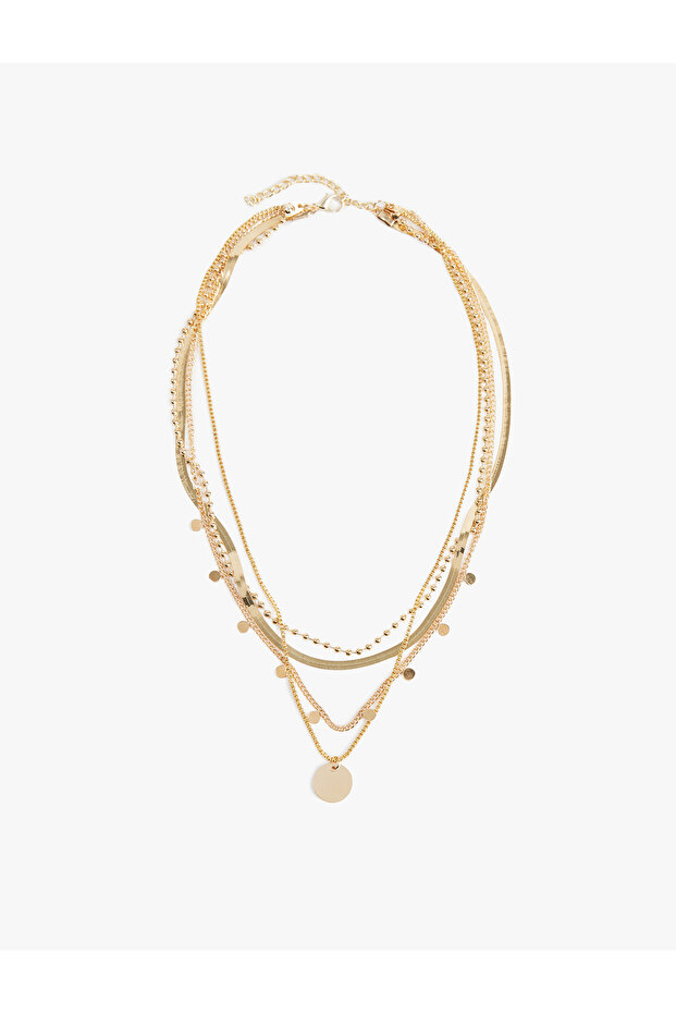 Charm Detailed Multi Chain Necklace