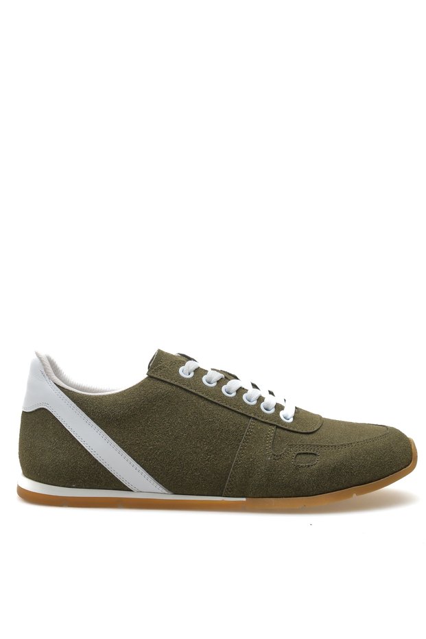 ALESSİA Kadın Haki Süet Sneaker Günlük Ayakkabı