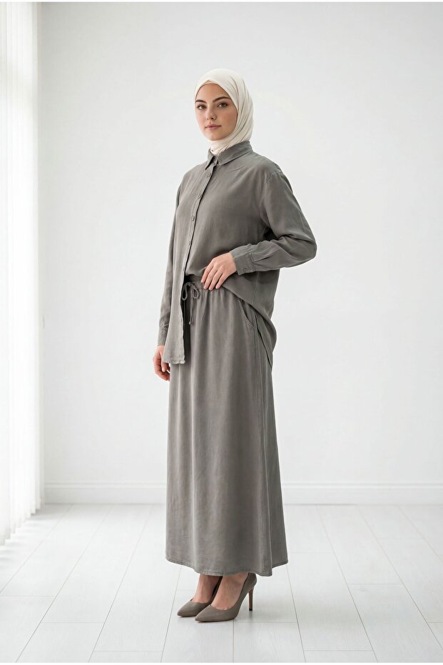 Aysima Hijab Skirt Set-Ma2145 Mint