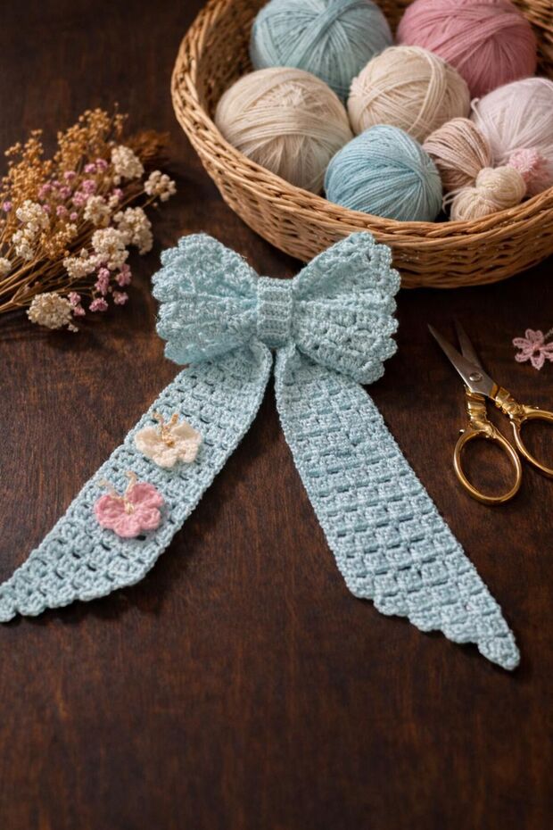 Knitted Bow Children's Hair Clip