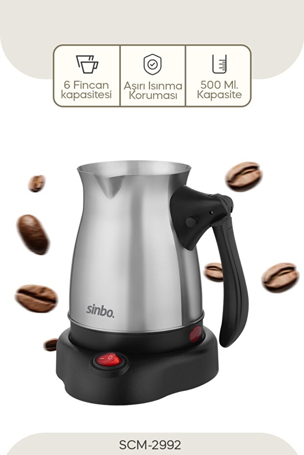SİNBO-SCM.2992 ماكينة صنع القهوة الكهربائية التركية