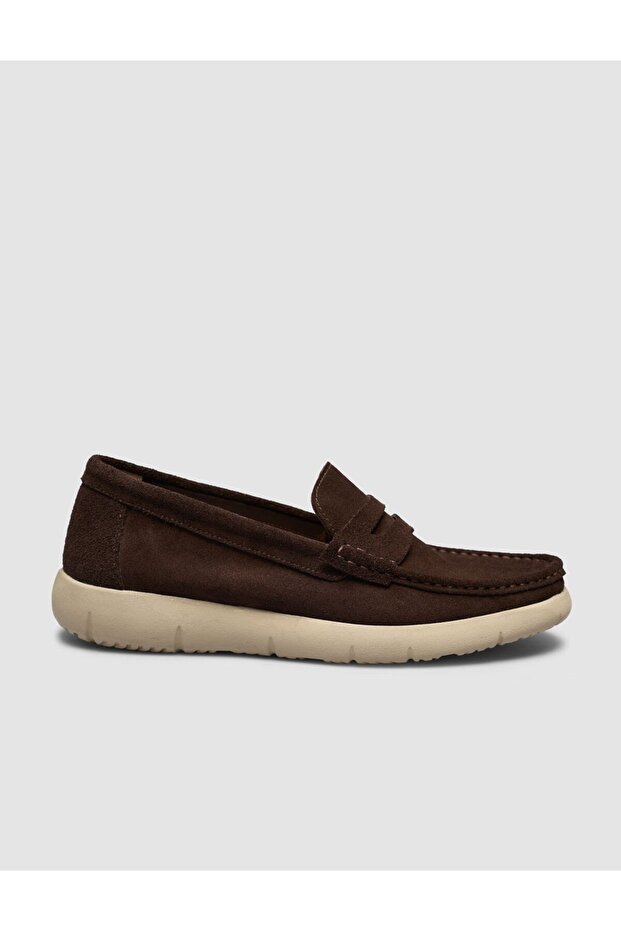Brown Genuine Leather Men's Loafer Shoes