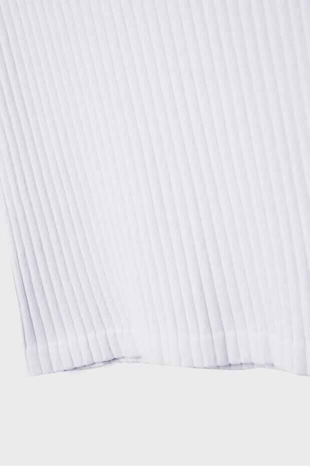 Basic dikişsiz polo t-shirt - 8