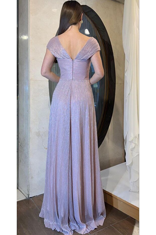 Pudra Simli Drapeli Abiye - 2