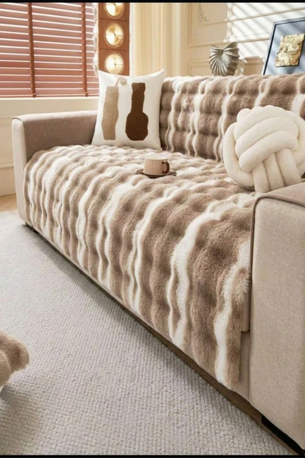 Soul Series Soft Rabbit Fur Sofa Cover Multi-Purpose Sofa Shawl Non-Slip - 170X210 cm