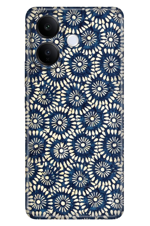 Vivo V60 Lite 5g Compatible Case Decorative Silicone Printed Cover Blue Touch