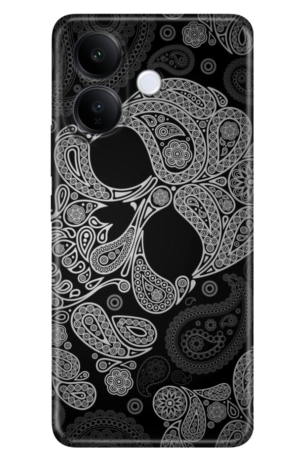 Vivo V60 Lite 5g Compatible Case Patterned Silicone Printed Cover Skuller