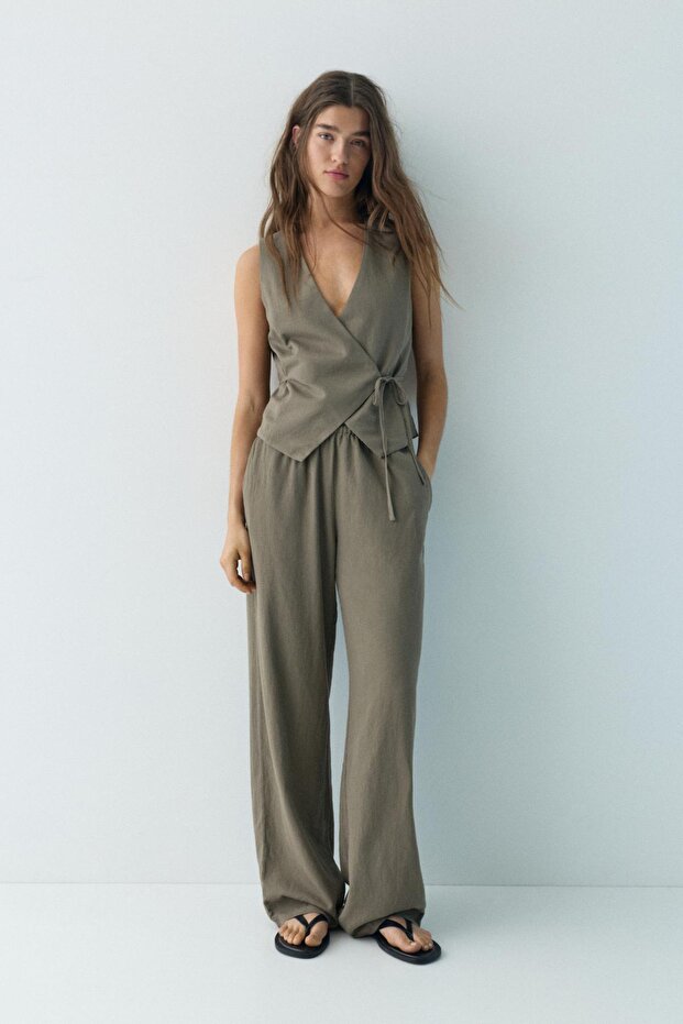 Rustik keten yelek - 3