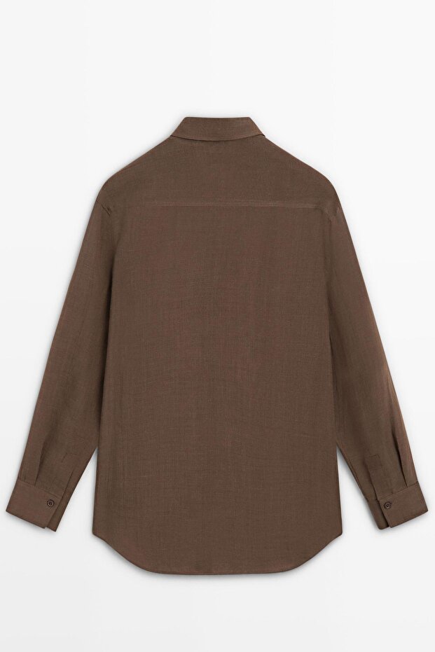 Yakalı dökümlü gömlek - 8