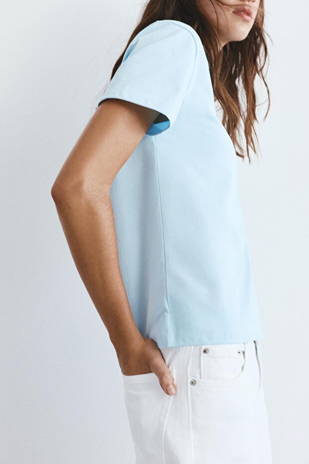 Basic kısa kollu t-shirt - 5