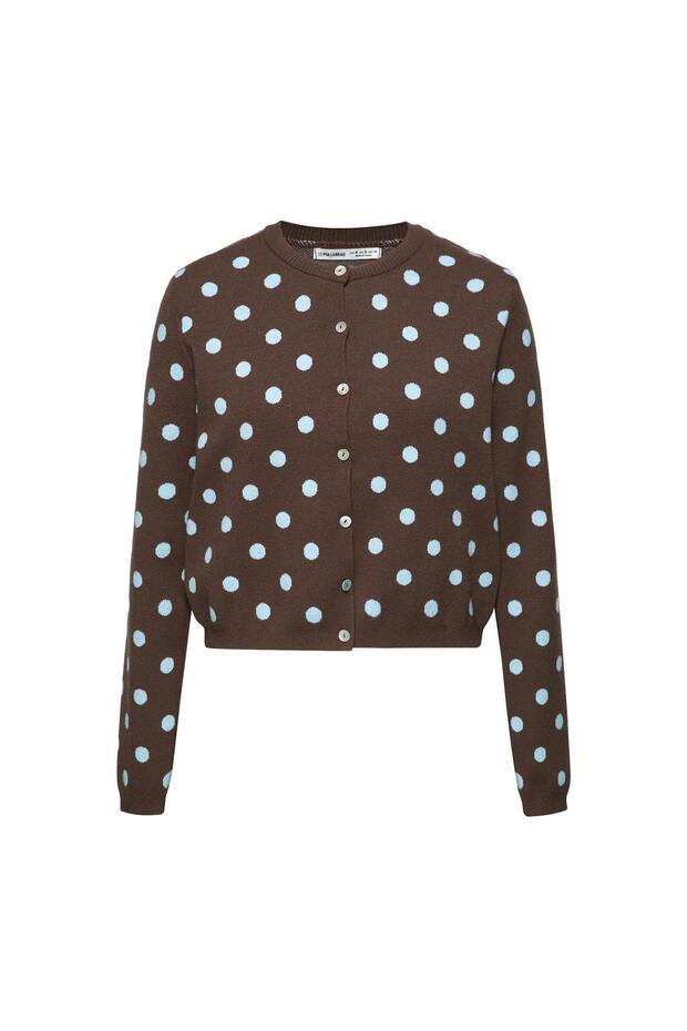 Puantiye desenli hırka - 4