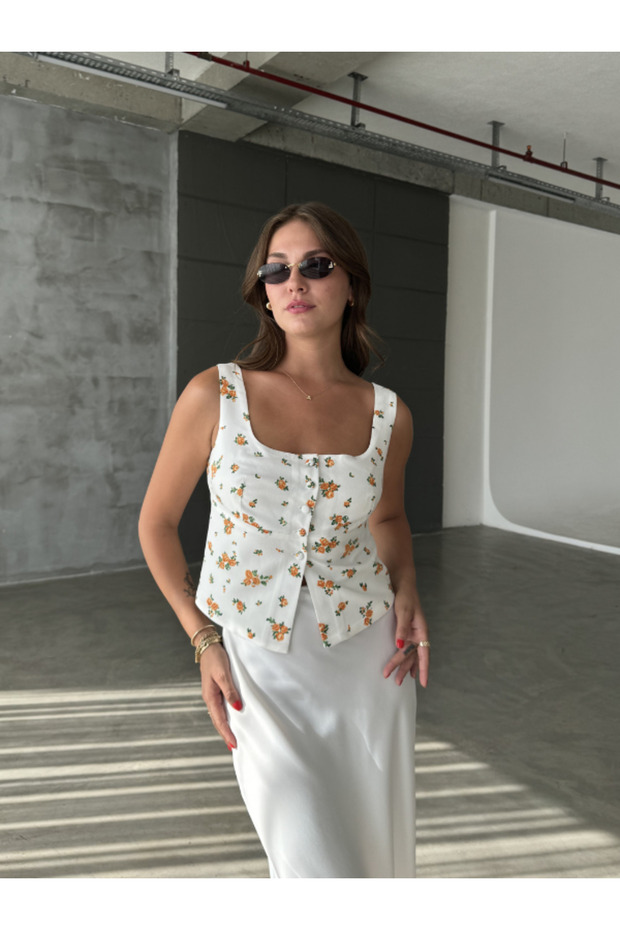 Çi̇çek D Patterned Vest - 4