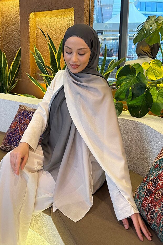 Gradient Pattern Soft Shawl Dark Green - 3