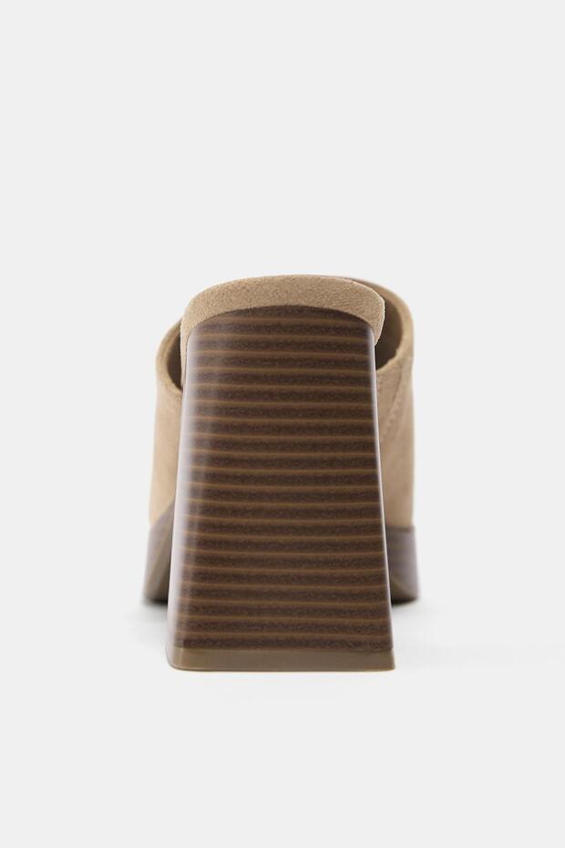 Ahşap topuklu sabo - 5